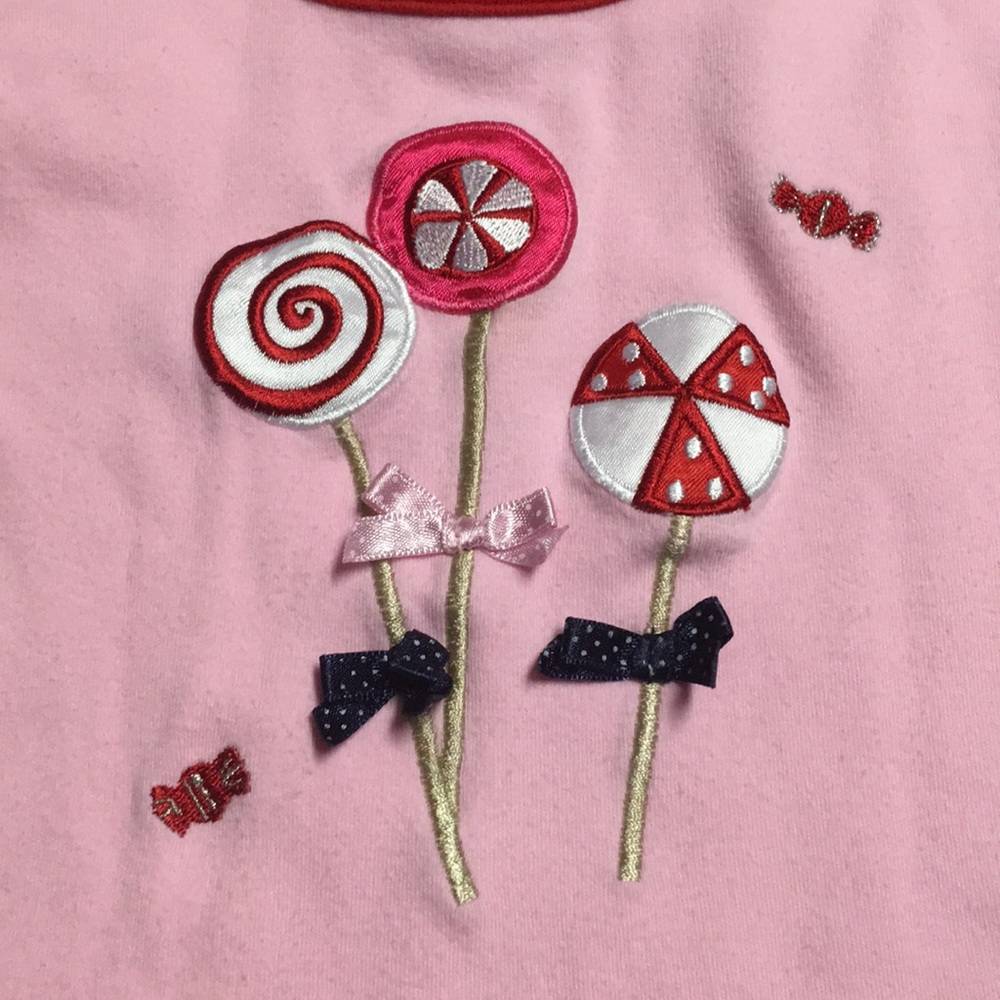Candy Girls size 3T 3/4 sleeve length shirt cute for holiday time or anytime EUC